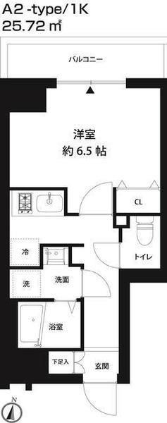コスモリード錦糸町(1K/4階)の間取り写真