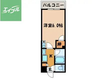 オランダ坂下ビル(1K/4階)の間取り写真