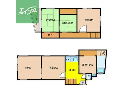 長崎本線 長崎駅(長崎) 徒歩99分 2階建 築56年(5SK)の間取り写真