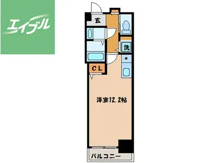 リード浜町(ワンルーム/4階)の間取り写真