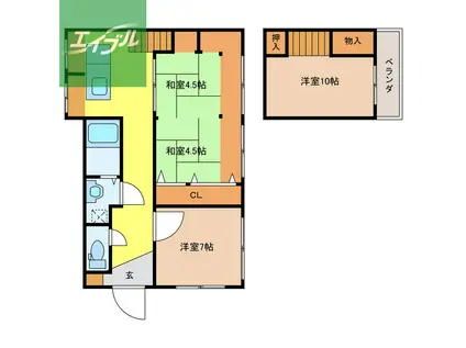 長崎電軌本線 崇福寺駅 徒歩13分 1階建 築51年(4DK)の間取り写真