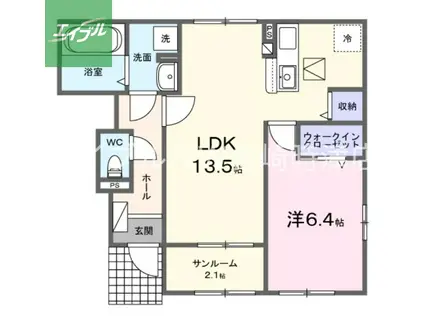 長崎本線 道ノ尾駅 徒歩21分 2階建 新築(1LDK/1階)の間取り写真