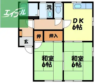 IT´S FACE(2K/1階)の間取り写真