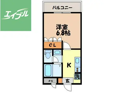 ビューパレスMOMO(1K/1階)の間取り写真