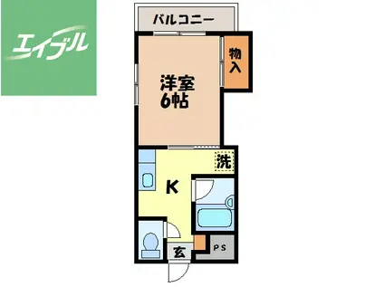 アーバンパレスA(1K/2階)の間取り写真