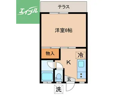 デサリータ泉(1K/1階)の間取り写真