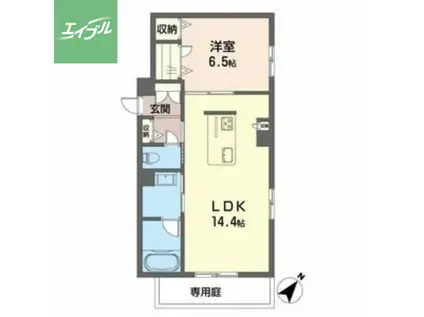 シャーメゾンANGE(1LDK/1階)の間取り写真