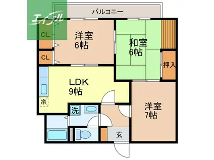 プライムステージ(3LDK/4階)の間取り写真