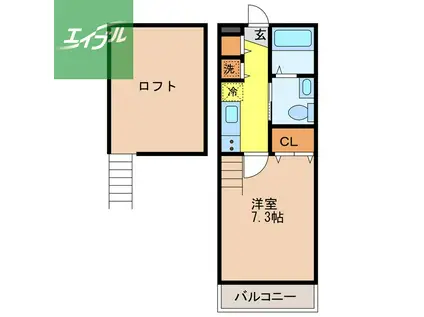 AILE AOYAMA(1K/2階)の間取り写真