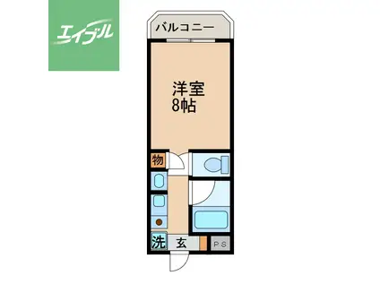 グレイス平和公園(ワンルーム/4階)の間取り写真