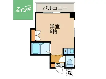 中村ビル(ワンルーム/4階)の間取り写真