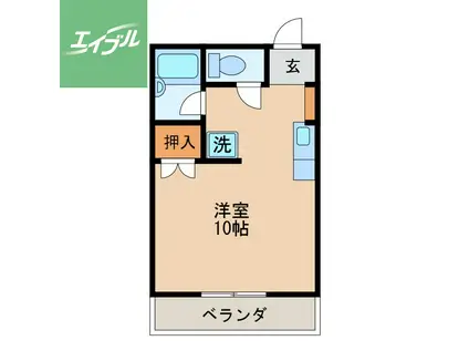 サニーハイツ(ワンルーム/1階)の間取り写真