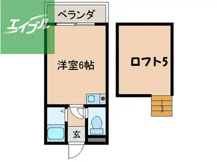 ヴィラ173(ワンルーム/3階)の間取り写真