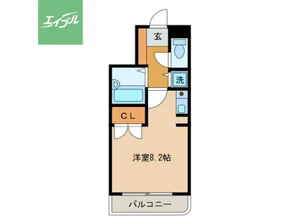 ダイアパレス玉園(ワンルーム/2階)の間取り写真