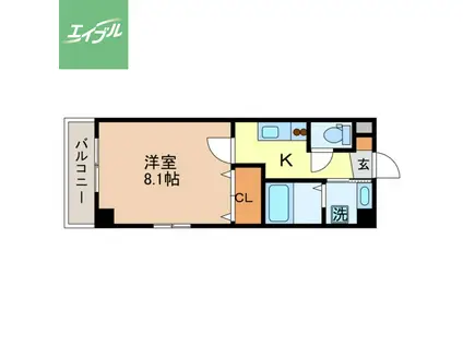 フリーデンST(1K/2階)の間取り写真