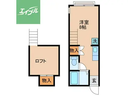 デュークハウス(1K/2階)の間取り写真