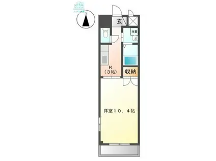 LUCAS ISAHAYA(1K/1階)の間取り写真