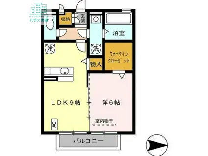 ルミナーレ栄田(1LDK/2階)の間取り写真