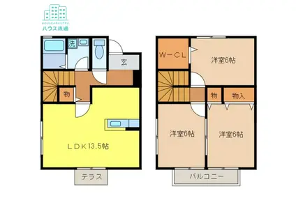 メゾン・ラ・パトリア C棟(3LDK/1階)の間取り写真