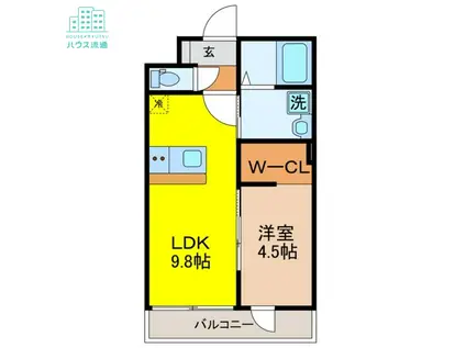 セントラル(1LDK/2階)の間取り写真
