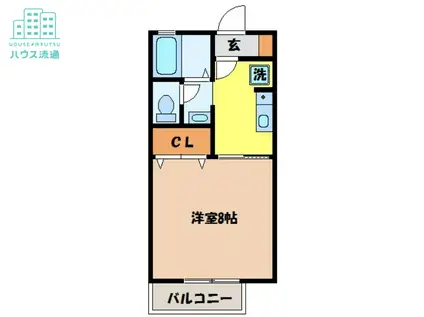 久山21(1K/2階)の間取り写真