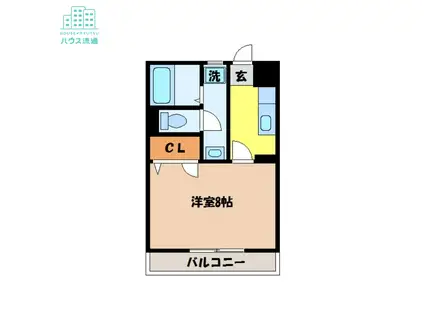 サクセスストーリーⅡ(1K/3階)の間取り写真