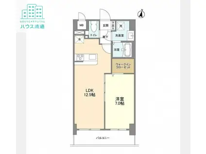 ルーカス長崎諫早Ⅱ(1LDK/3階)の間取り写真
