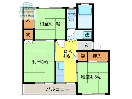 コーポ アイズ(3K/2階)の間取り写真