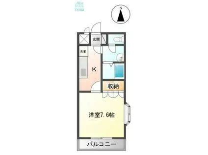 ベルローズ(1K/2階)の間取り写真