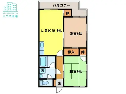 ウィンダム界(2LDK/4階)の間取り写真