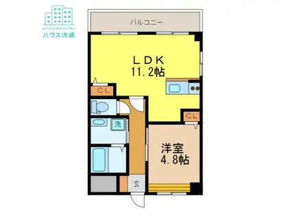 コンフォートハイツ小船越(1LDK/2階)の間取り写真