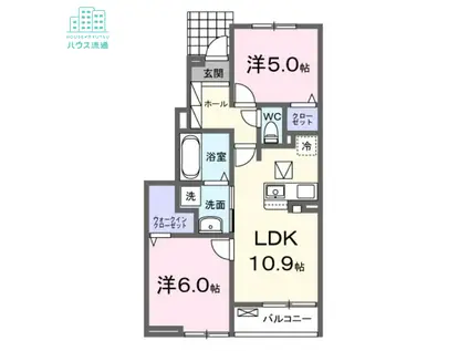 エミネント長田 Ⅰ(2LDK/1階)の間取り写真