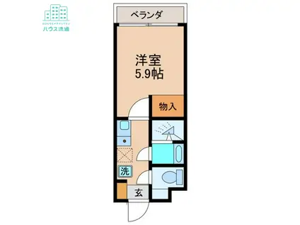 SIGNPOST界(1K/3階)の間取り写真