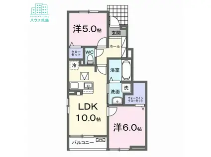 エミネント長田 Ⅰ(2LDK/1階)の間取り写真