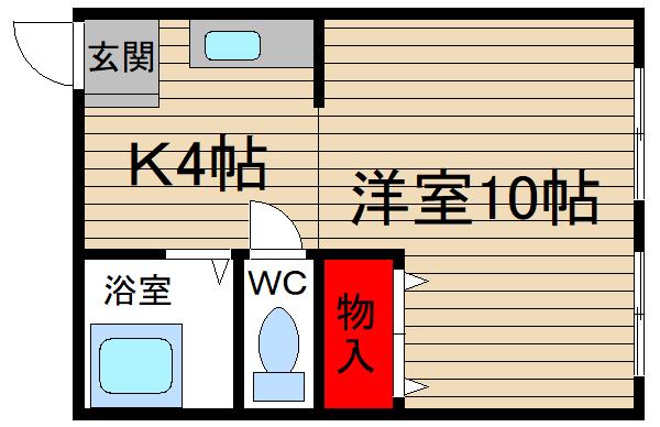 藤ビル(1K/4階)の間取り写真