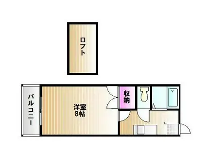 プレアール高島新屋敷(1K/2階)の間取り写真