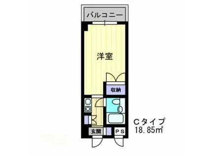 アルファ大供(1K/5階)の間取り写真