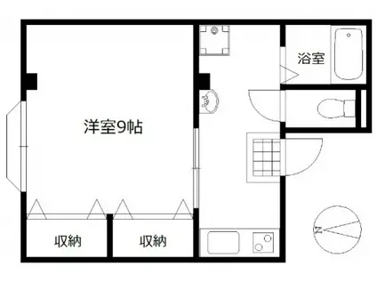 パステル・みらい(1K/4階)の間取り写真