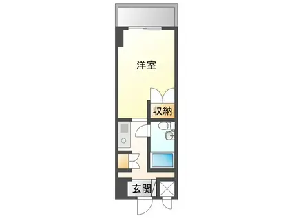 アルファ大供(1K/2階)の間取り写真