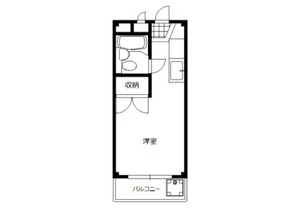 コンチネンタル学南町(ワンルーム/3階)の間取り写真