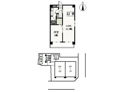 SAISON CLAIR(1LDK/6階)の間取り写真