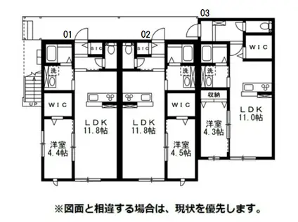 アリエッタⅠ(1LDK/1階)の間取り写真