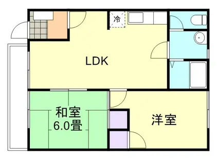 サンフラワー今(2LDK/1階)の間取り写真