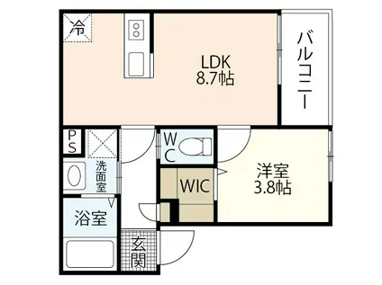 REGALE 船頭町(1LDK/1階)の間取り写真