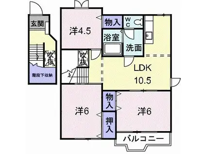 ガーデンハイツ(3LDK/2階)の間取り写真
