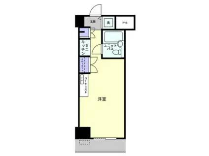 アルファコンフォート岡山(ワンルーム/2階)の間取り写真