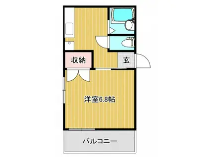 メゾンサンシャイン(1K/3階)の間取り写真