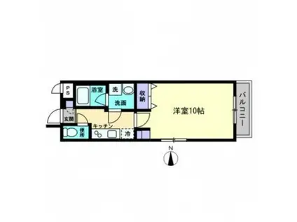 ARCSTAGE清輝本町(1K/3階)の間取り写真