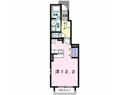 エアリーサンライト(ワンルーム/1階)の間取り写真