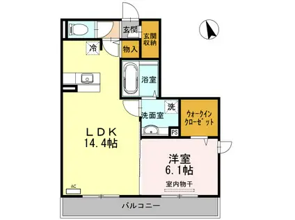 LUCE(2LDK/3階)の間取り写真